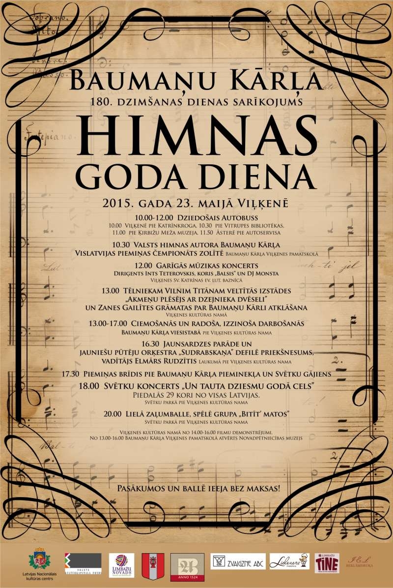 Himnas Goda diena. Baumaņu Kārlim- 180