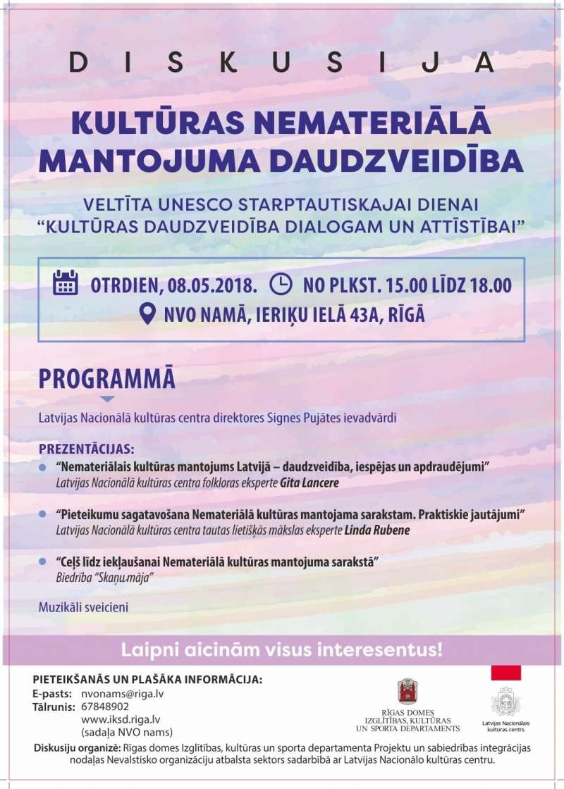 Diskusija par nemateriālo kultūras mantojumu Latvijā