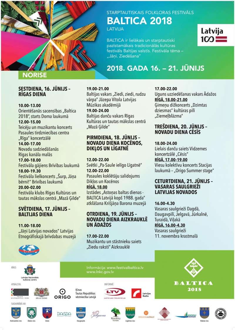 Starptautiskais folkloras festivāls BALTICA 2018