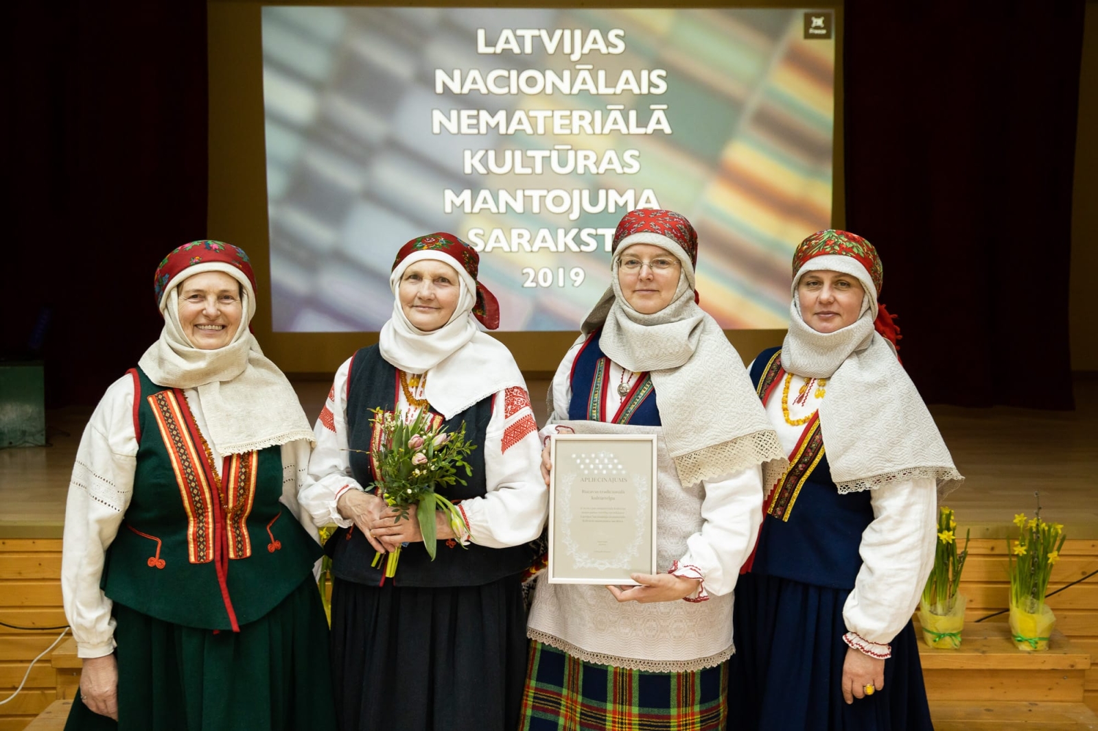 Apliecinājumu par vērtību iekļaušanu Latvijas Nacionālā nemateriālā kultūras mantojuma sarakstā pasniegšanas pasākums 2019